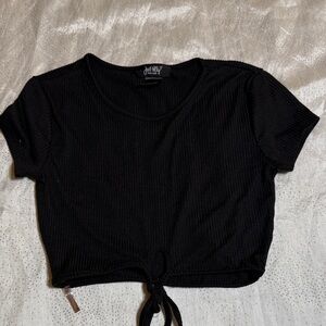 Just Polly my Black Ribbed Crop Top for women size XS
